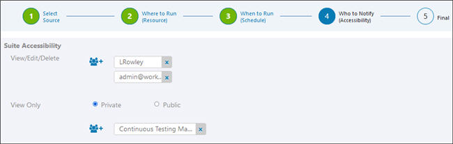 Creating Continuous Testing Manager Suites