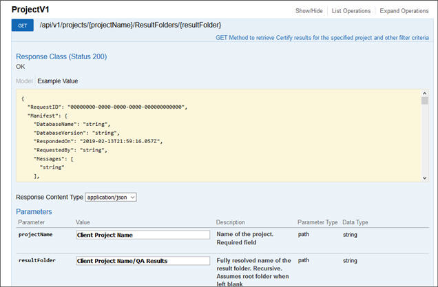 Create a Results Query in Certify Results API Swagger