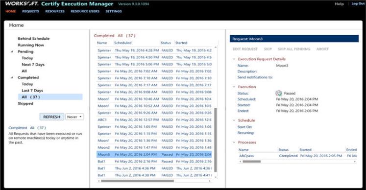Navigating The Certify Execution Manager Home Screen